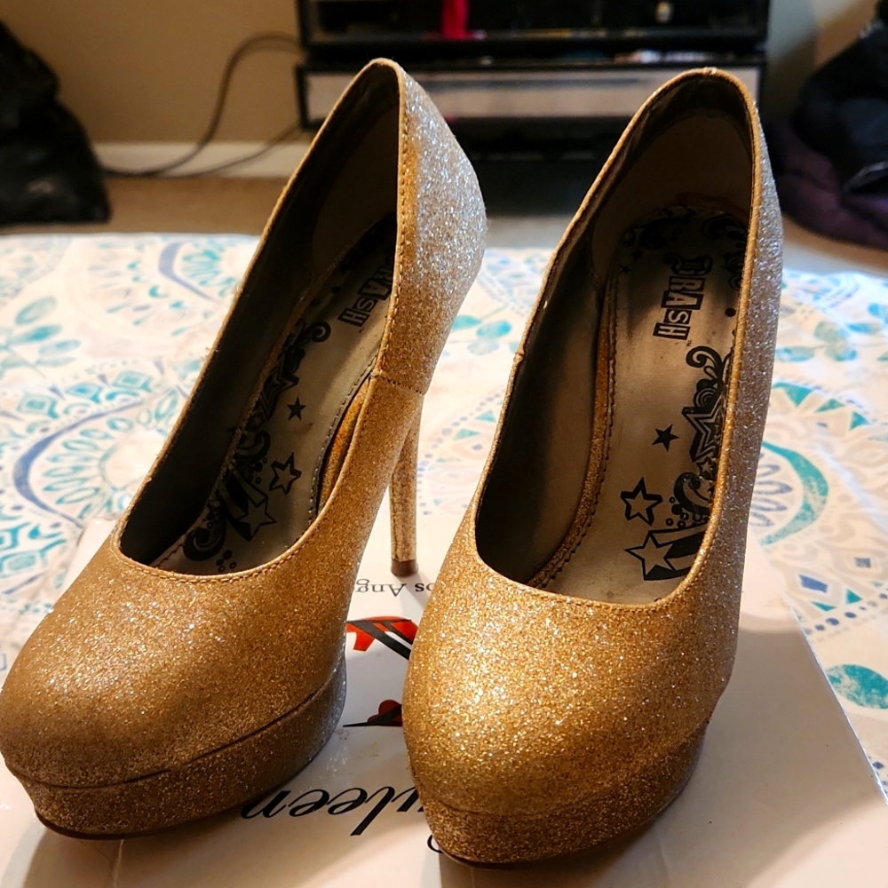 Shimmery gold shoes